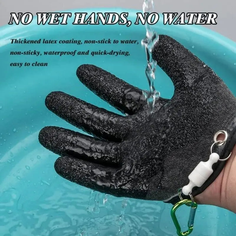 Fishing Catching Gloves Magnet Release Anti-slip Protect Hand From Puncture Scrapes Waterproof Fishing Gloves