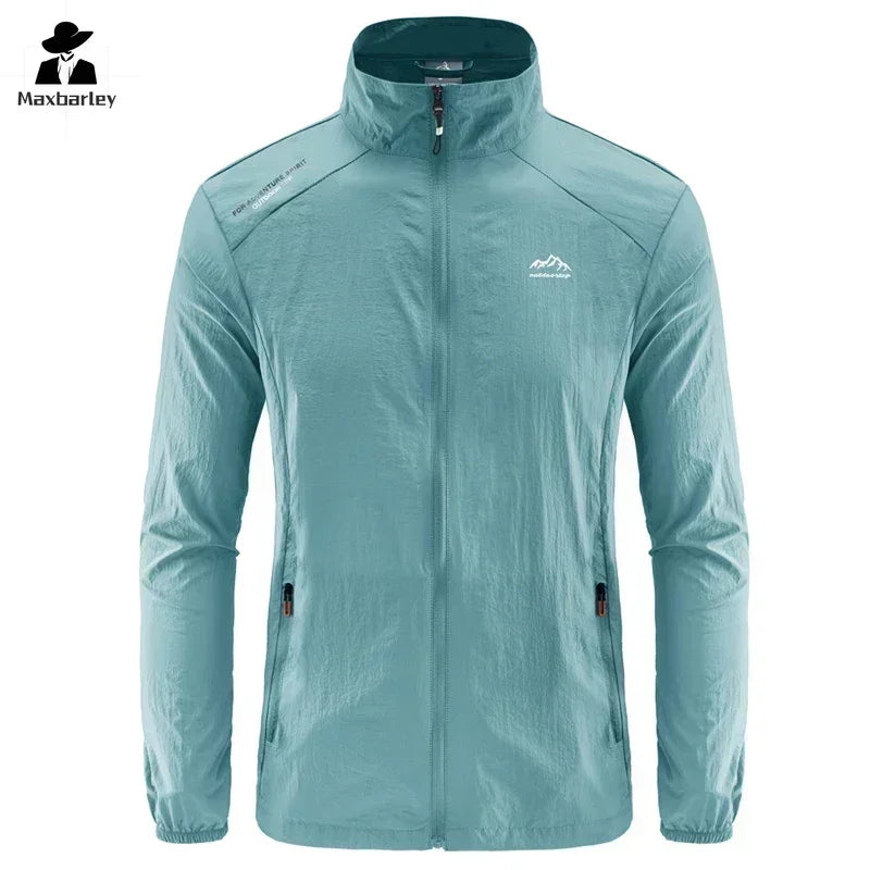 Men's Summer Skin Quick Dry Hiking Jacket Waterproof Sun UV Protection Coats Men Outdoor Sports Fishing Camping Running Jacket