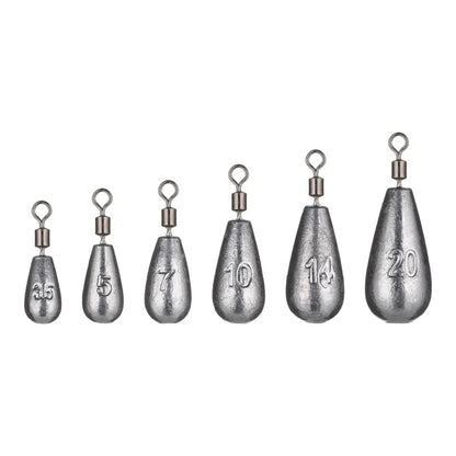 5pcs/lot Fishing Baits Sinker 3.5g 5g 7g 10g 14g 20g Fishing Weight Sinker Water Drop Weights Fishing Tackle Accessories Tool