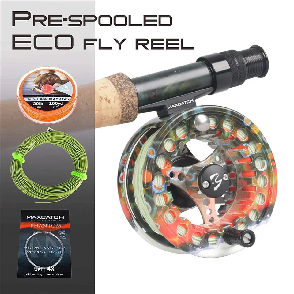 Maximumcatch High Quality ECO 2/3/4/5/6/7/8WT Fly Reel Large Arbor Aluminum Fly Fishing Reel Hand-Changed Fishing Reel