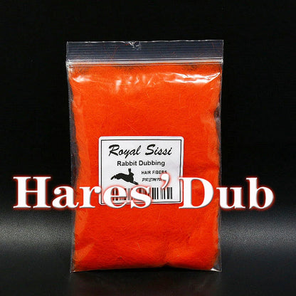 Royal Sissi 15 optional colors fly tying hare's dub genuine soft rabbit hair fiber little guard hairs spiky body tying materials