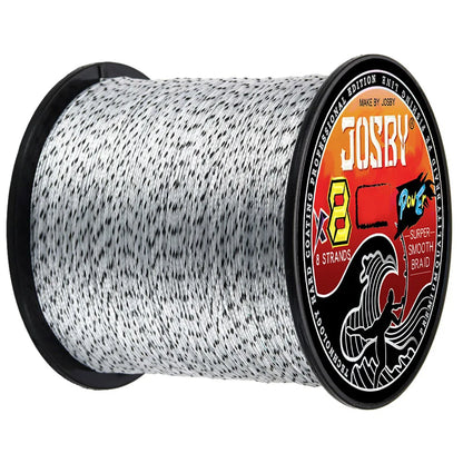 JOSBY Japan 8X 8 Strands Braided Fishing Line 100M 300M 500M Multifilament Speckled PE Wire Fly Sea Saltwater Freshwater Pesca