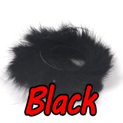 Bimoo 2pcs 5mm Wide Rabbit Fur Hare Zonker Strips for Fly Tying Material Streamer
