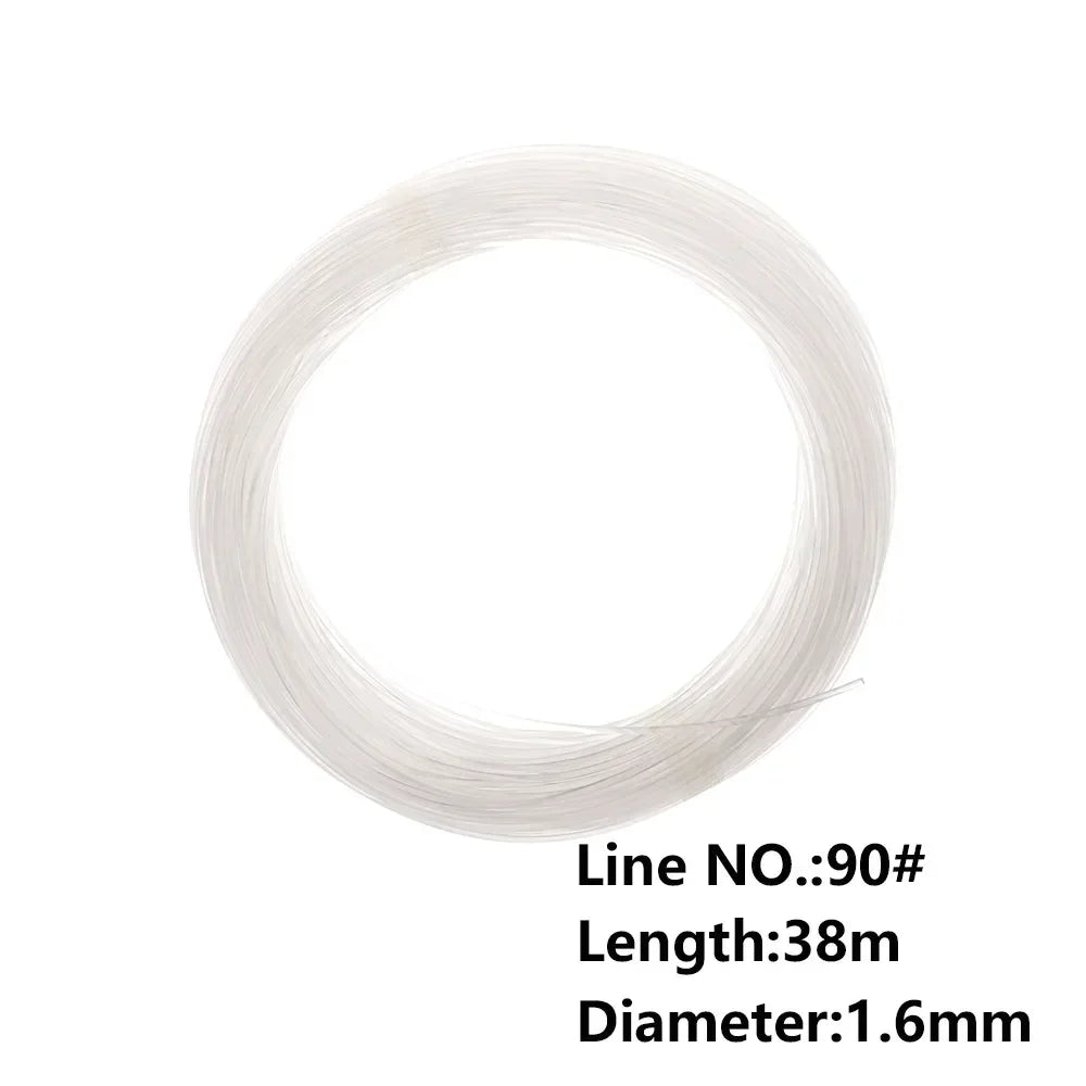 32/35/38/40/45/60/70/80/90/100m 9 Feet Nylon Leader With Loop High Strength Tackle Wire Durable Fly Fishing Line Backing String