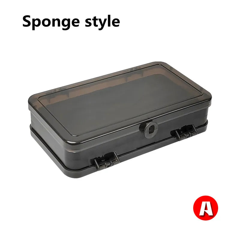 New Fishing Box Double sided Portable Sponge Pad Fly Lures Container Jig Head Hook Storage Bait Case Carp Accessories Box Tackle