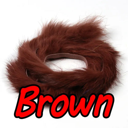 Bimoo 2pcs 5mm Wide Rabbit Fur Hare Zonker Strips for Fly Tying Material Streamer