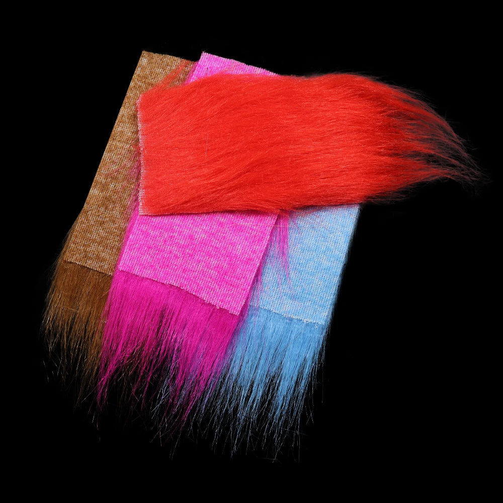 Vtwins Soft Synthetic Fiber Grizzled Furabou Craft Fur Synthetic Material Fly Fishing Tying Materials Streamer Tail Wing  Grizzy