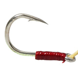 sea fishing jig double hooks stainless steel fishing jig hook 3/0# ，Fluorescent filament