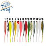 4pcs 115mm 7g 3d Eyes Painting Swimming Bait Wobbblers Long Split Fork Tail Soft Lure Set