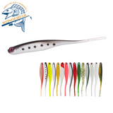 4pcs 115mm 7g 3d Eyes Painting Swimming Bait Wobbblers Long Split Fork Tail Soft Lure Set