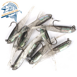 Long Casting 3D Eyes Fork Tail Fishing Soft Plastic Lure with Lead 5pcs/bag