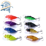 Wobblers  Floating Insect Cicada Fishing Lure For Perch 4cm6g  8pics per box