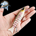 Minnow Freshwater Wobblers Multi Jointed Lures 4pcs/box