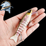 Minnow Freshwater Wobblers Multi Jointed Lures 4pcs/box