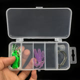 Hot Sell 13.3x6.2x2.5cm Transparent Box Fishing Lure Tackle Boxes Plastic