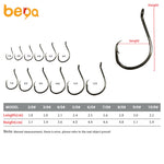 2214 High Carbon Steel Sliced Shank Barbed Fishing Hook 6pcs/bag