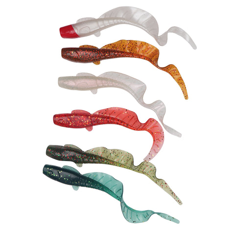 soft silica grub wrom lure with circle tail  11cm,