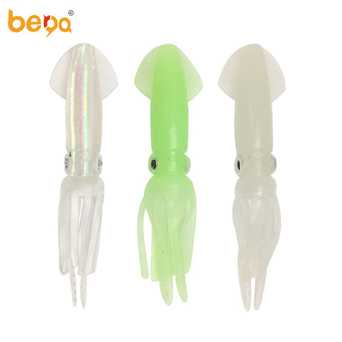 fluorescence  Soft lure rubber squid bait skirts rubber fishing lure  3pcs/bag