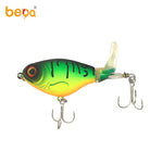 Fishing Lures with Rotating Spins Tail Topwater Bait with Barb Treble Hooks lure